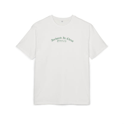 Anchored In Christ White Oversized (Philippians 4:13)
